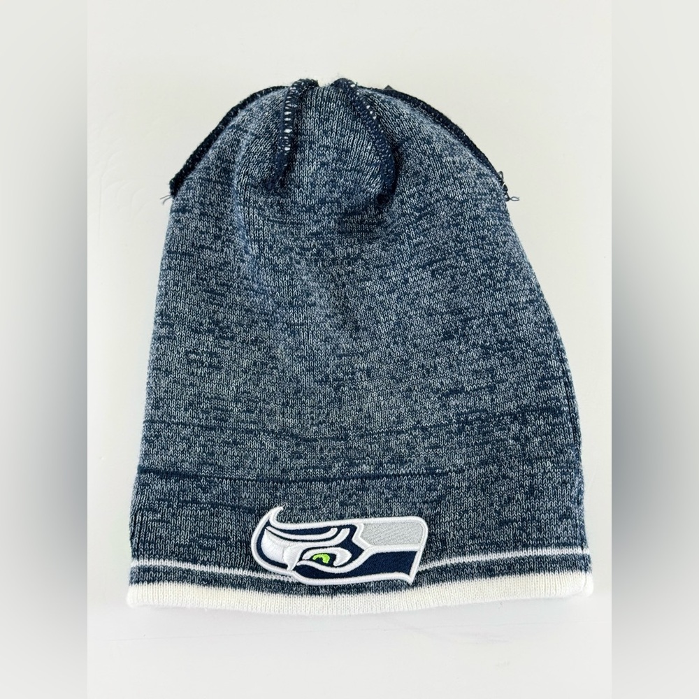 New Era NFL Seattle Seahawks striped Logo, Cuffed Beanie Skull Cap (Unisex) - Picture 10 of 10